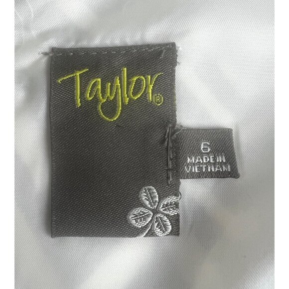 Taylor Womens Sleeveless Chevron Stripe Fit Flare Dress Size 6 - Picture 6 of 16